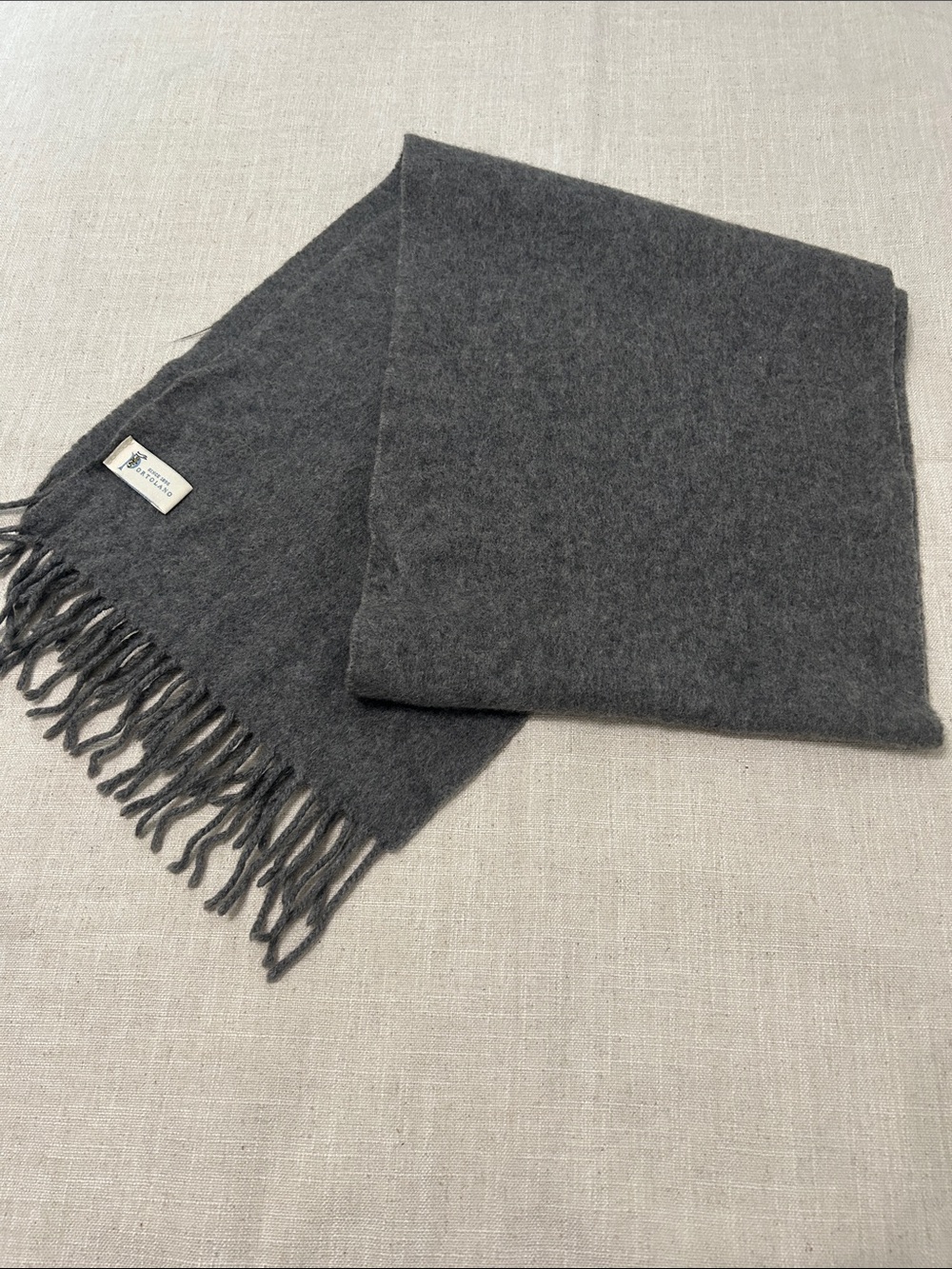 Portolano Cashmere Scarf Soft Gray Classic Quiet Luxury